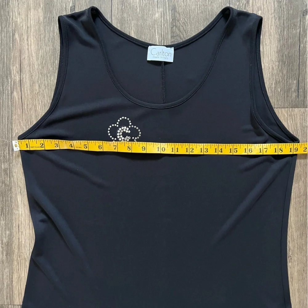 Carlton Sleeveless Black Fit & Flare Maxi Round Neck Slit Evening Gown Dress 12 - Picture 15 of 16